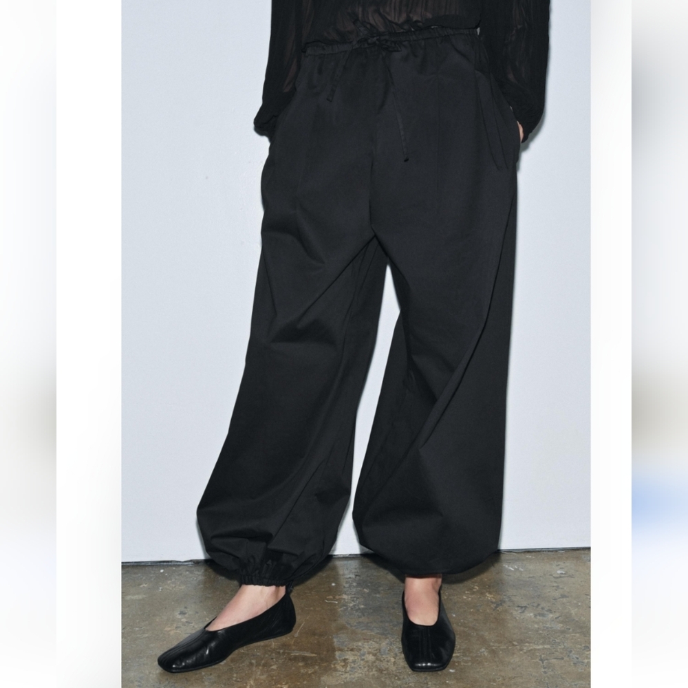 ZARA BLOOMERS Balloon Pants Black Size M - Picture 6 of 10